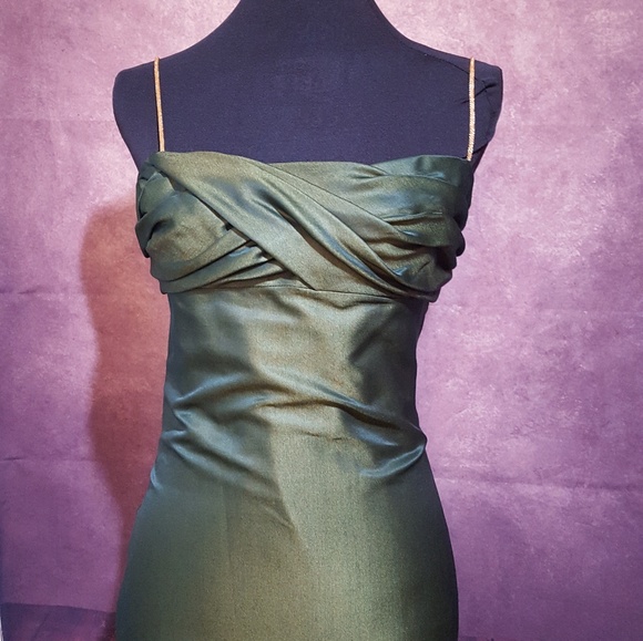 Andrea Polizzi for Rex Lester Green Dress - Sz 8 - Picture 2 of 3